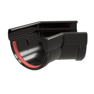 Угол желоба 135 град.Дизайн 135 ПВХ GL черный (RAL 9005)
