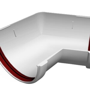 Угол желоба 135 град.Классика 120 ПВХ Grand Line белый (RAL 9003)