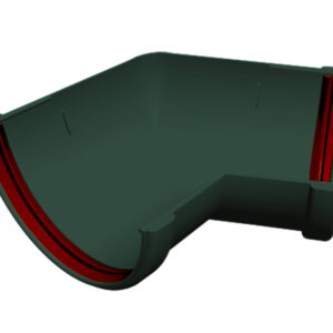 Угол желоба 135 град.Классика 120 ПВХ Grand Line зелёный (RAL 6005)