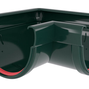 Угол желоба 90 град.Дизайн 135 ПВХ Grand Line зелёный (RAL 6005)