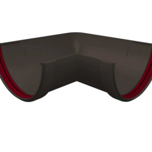 Угол желоба 90 град.Классика 120 ПВХ Grand Line графит (RAL 7024)