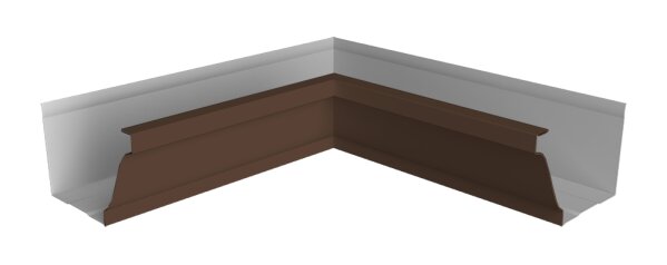 Угол желоба со сварным швом внутренний Vortex Lite 130мм RAL 8017 шоколад