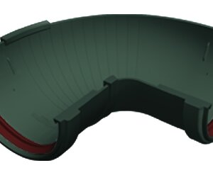 Угол желоба составной 90-150 град.Классика 120 ПВХ Grand Line зелёный (RAL 6005)