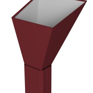 Воронка водосборная прямоугольная Vortex Lite PE RAL 3005 красное вино