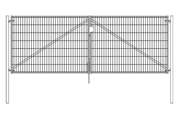 Ворота Light NoLock 1,53х4,0 RAL 6005