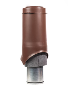 Выход вентиляции Krovent Pipe-VT 125 изолированный коричневый