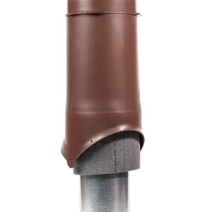 Выход вентиляции Krovent Pipe-VT 125 изолированный коричневый