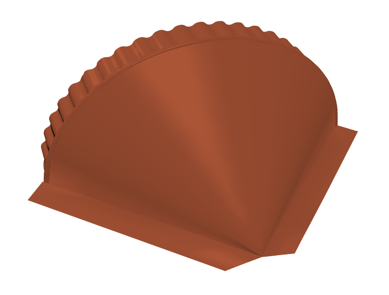 Заглушка конусная 0,5 Satin Matt RAL 8004 терракота