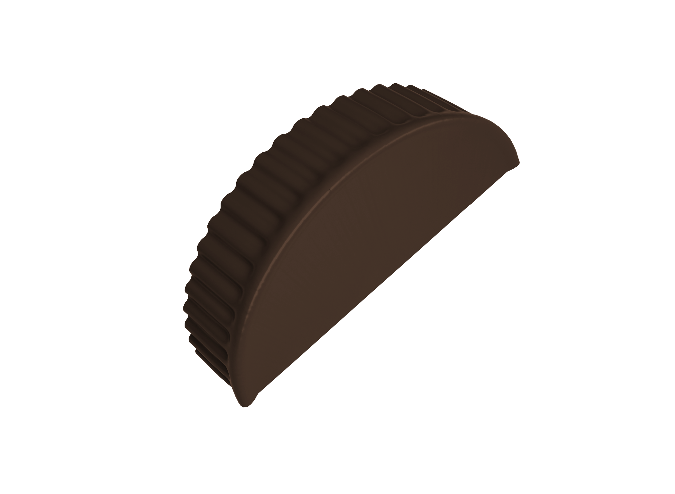 Заглушка малая торцевая 0,45 PE RAL 8017 шоколад