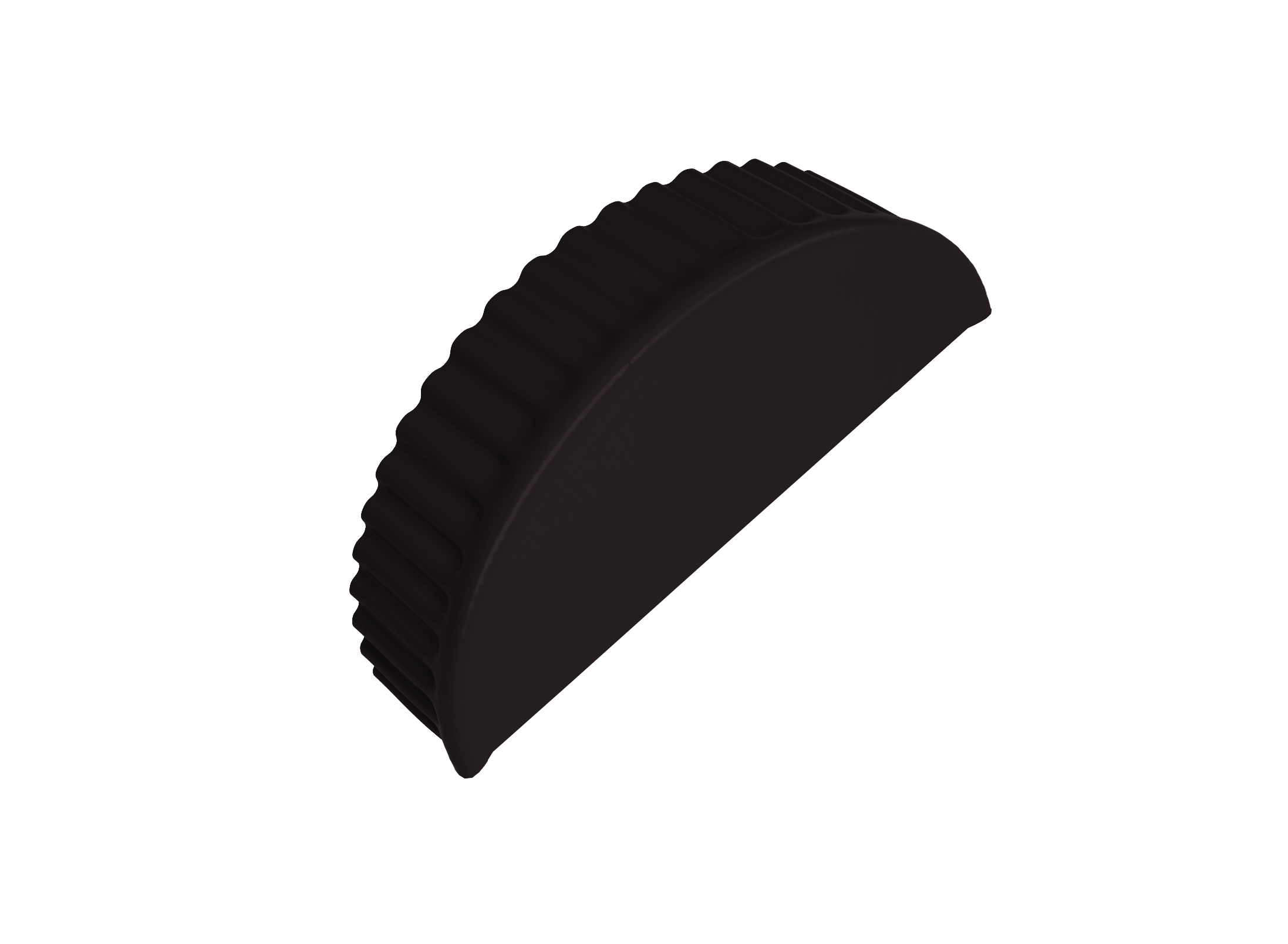 Заглушка торцевая 0,5 Rooftop Бархат RAL 9005 черный