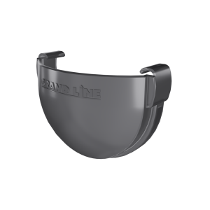 Заглушка желоба Дизайн 135 ПВХ Grand Line графит (RAL 7024)