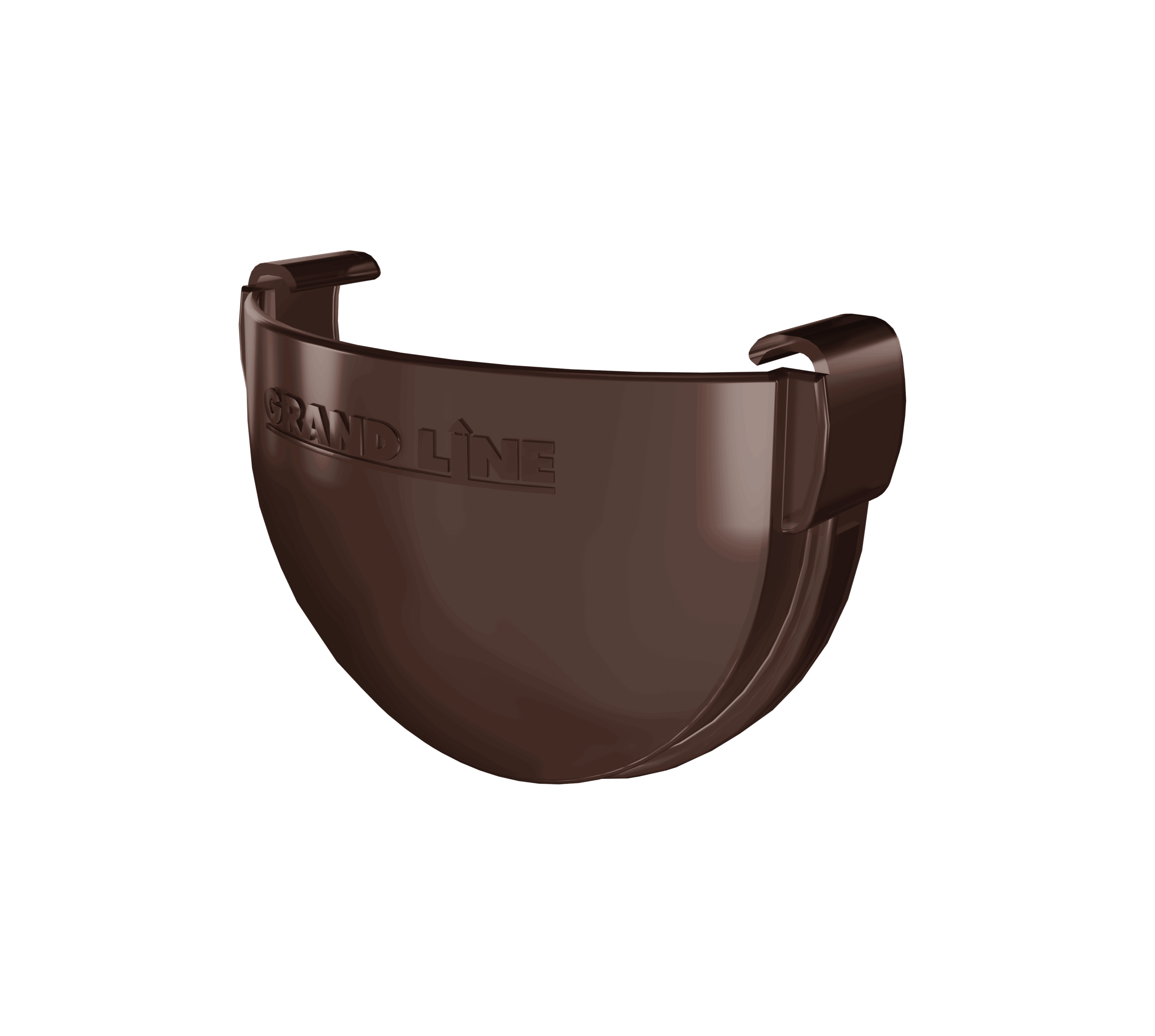 Заглушка желоба Дизайн 135 ПВХ Grand Line шоколадный (RAL 8017)