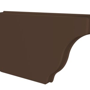 Заглушка желоба левая Vortex Lite Matt 130мм RAL 8017 шоколад