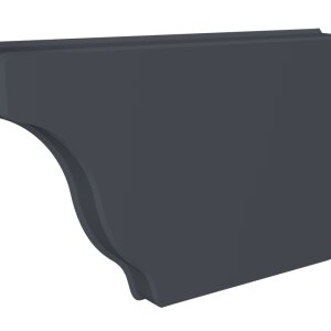 Заглушка желоба правая Vortex Lite 130мм RAL 7024 мокрый асфальт