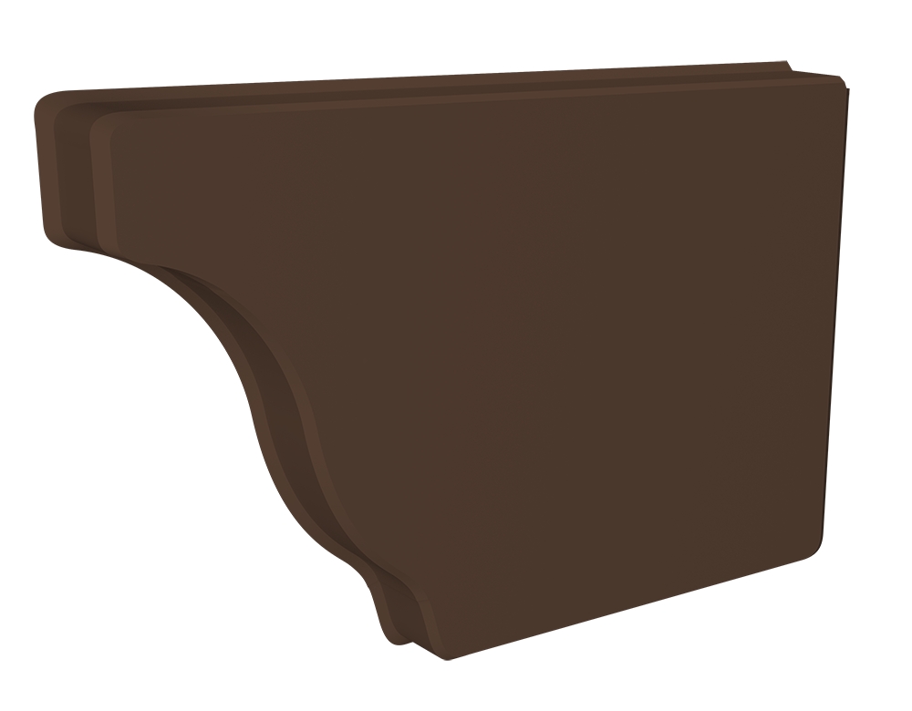 Заглушка желоба правая Vortex Lite Matt 130мм RAL 8017 шоколад