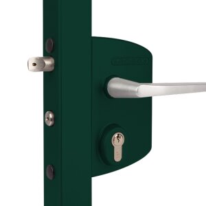 Замок LAKQ 4040 U2L корпус металлический, с ручками из алюминия, зеленый RAL 6005