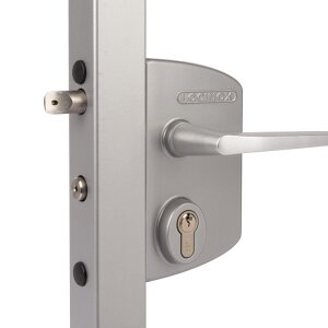 Замок LAKQ 6060 U2L корпус металл, с ручками из алюминия, серебристый ZILV