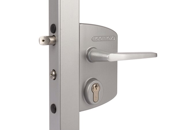 Замок LAKQ 6060 U2L корпус металл, с ручками из алюминия, серебристый ZILV