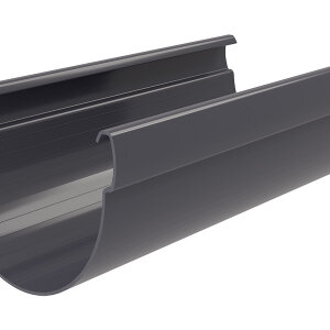 Желоб Дизайн 135 ПВХ Grand Line 3м графит (RAL 7024)