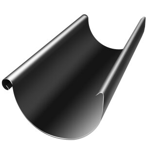 Желоб полукруглый GL PU 125 мм 3 м RAL 9005 черный