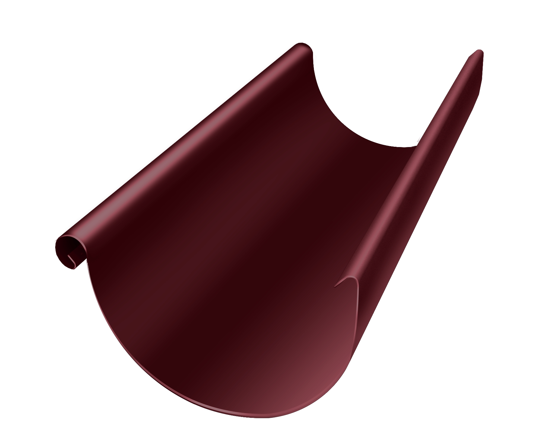 Желоб полукруглый GL PE 125 мм 3 м RAL 3005 красное вино